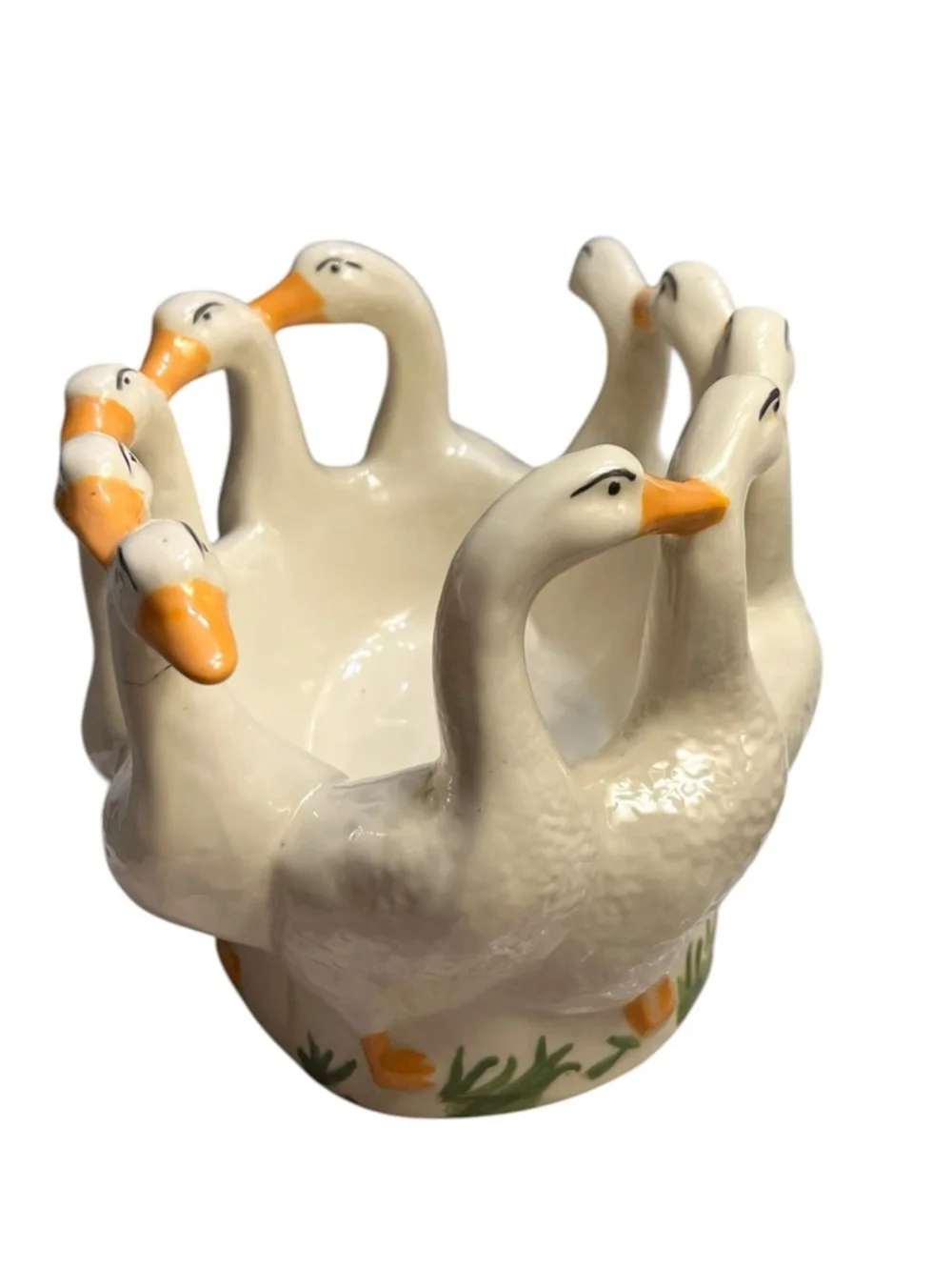 Vintage Holland Mold Gaggle of Geese Planter Ceramic Cottagecore Decor
